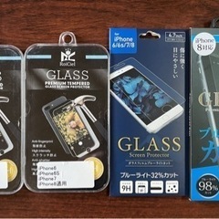 iPhone 5から8用　画面保護ガラスフィルム　セット