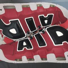 【新品未使用】29cm ナイキ エアモアアップテンポ ’96  ブラック アンド バーシティレッド