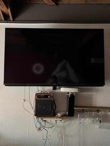 壁掛けAQUOS60インチ レトロスピーカー セット 家電 テレビ 液晶テレビ