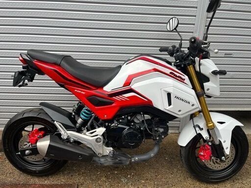 ホンダ　グロム/GROM JC75 　白/赤　NITRON/ナイトロンリアショック付き！　他オプションパーツ有り　エンジン始動・灯火類OK！