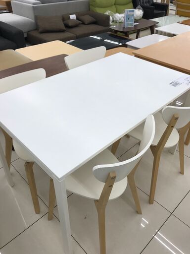 ☆ジモティ割あり☆ IKEA ダイニングテーブルセット ホワイト H74.5 