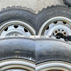 【商談成立】155/80R12 ダンロップ(DUNLOP) SP SPORT 51-R スパイクタイヤ　4本 ホイール付き