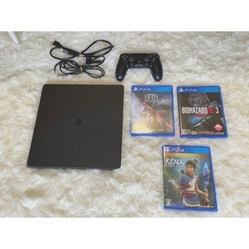 【美品/動作問題無】PS4(本体/コントローラー)+ソフト3本