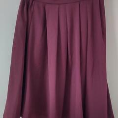 Tiaclasse ワイン色のひざ丈スカート 美品 M