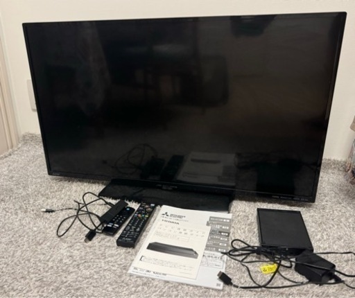 【3点セット】三菱40インチTV\u0026外付けHDD\u0026fire TV stick
