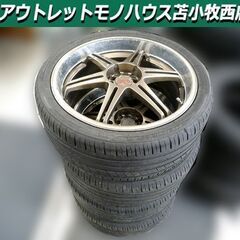 現状品 タイヤ付きアルミ 4本セット 一本パンクあり リネアスポ...