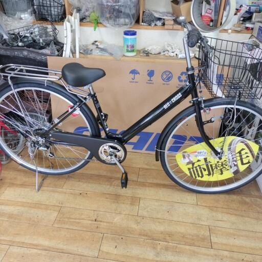 [売切れ] 新車 アサヒサイクル ジオクロスＡ GCA76B 27インチ LEDオートライト 6段変速 パールブラック