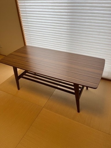 カリモク60  リビングテーブル大　ウォールナット色