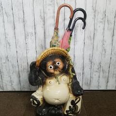 約55cm】信楽焼 たぬき 傘立て/植木鉢 開運 縁起物
