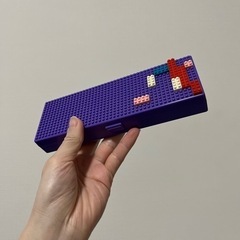 筆箱 ペンケース 文房具 紫 パープル ブロック LEGO ？