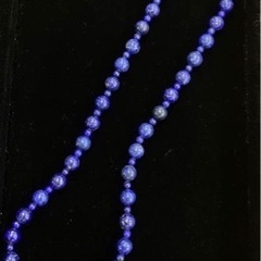 ラピスラズリ K18 ネックレス 48cm☆8mm☆4mm 12月