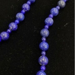ラピスラズリ K18 ネックレス 48cm☆8mm☆4mm 12月
