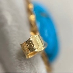 トルコ石 ネックレストップ K18 18金 ターコイズ アクセサリー