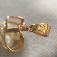 ネックレストップ パール K18 葡萄 デザイン 2.9cm 1.8g ゴールド