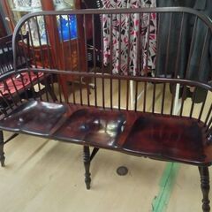 極上美品 超高級家具 松本民芸 チェア 椅子 3人掛け ベンチ