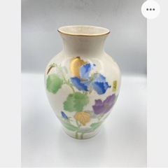 【中古】花瓶　花器　骨董品　巨峰　印有　汚れ有　ホワイト　...