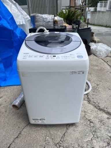 【‼️✨ファミリーサイズ✨‼️】SHARP  全自動洗濯機　8.0kgES-GV8E