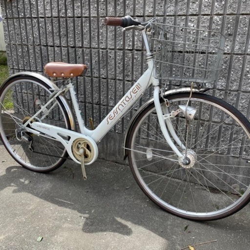 都内/千葉市引取】ママチャリ 26インチ 鍵/オートライト/6段変速付