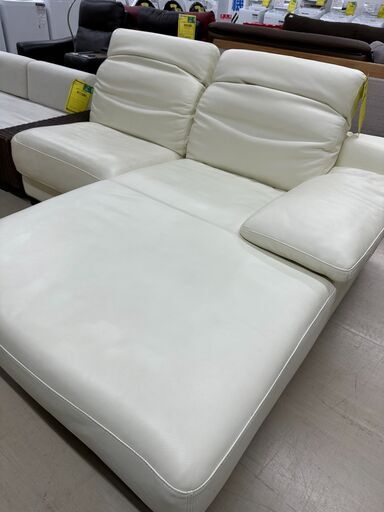 ジモティ来店特価!!　L字ソファー　　IDC　ホワイト　　J-0423