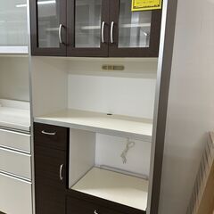 ジモティ来店特価!!　食器棚　土井インテリア　ブラウン　　J-0425