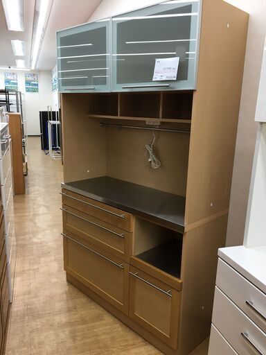 ★ジモティ割あり★  食器棚  W119×D47×H195 クリーニング済み SJ5411