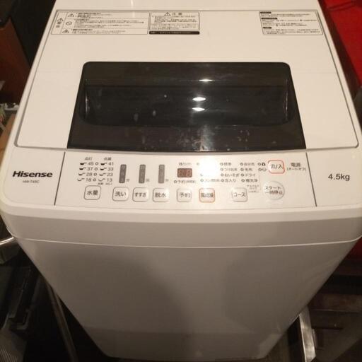 早い者勝ち！2019年製　メーカー\nHisense\n\n型式\nHW-T45C  4.5kg