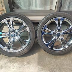 【希少】バリ山タイヤ付き モデューロ 18 7JJ +55 PCD114.3 Yokohama 225/45R18　オデッセイ、エリシオン、アコードなど