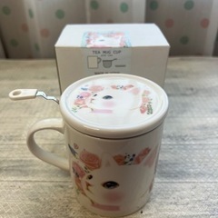 猫のマグカップ（茶こし付）