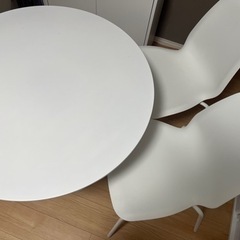 丸テーブル　ikea 椅子3点セット