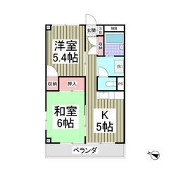 💙初期費用5万円！フリーレント1ヶ月！敷礼０！《2K》鹿沼市♦鹿...