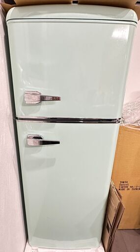 レトロでおしゃれ 冷凍庫 小型 2ドア アイリス