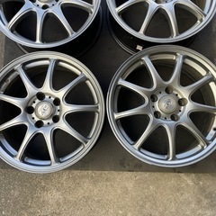 H409-1)マナレイ17インチアルミ中古4本セット！7J-17+40 114.3/5H