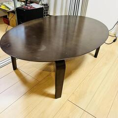 ローテーブル　こたつ　ニトリ　家具調コタツ　楕円形こたつ