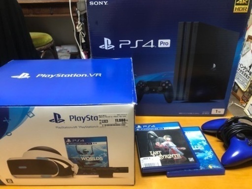 ps4pro 1TB 7200B jetblack ＋psvr