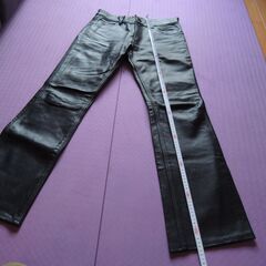 【美品】牛本革100％　FAST LANE ライダース 革パン 美品】牛本革100％ FAST LANE ライダース 革パン