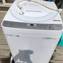 2018年製　シャープ　洗濯機　6kg 高濃度洗浄　節水　おしゃ...