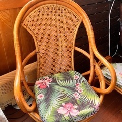 籐　ラタン　椅子