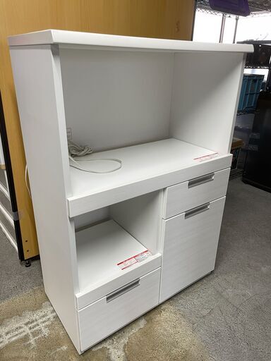 値下げ【美品】キッチンカウンター 白系 お洒落 スライド収納 多収納 おすすめ 早い者勝ち！ 引取歓迎 配送OK