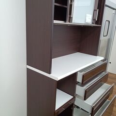 ☆ジモティ割あり☆ レンジボード ダークブラウン H206×D50×W121 