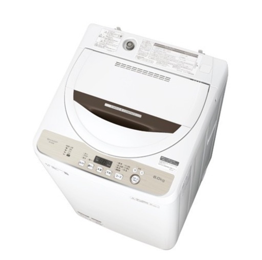 ★美品 シャープ洗濯機 ES-GE6D 2020年製 6kgタイプ[動作確認済み]