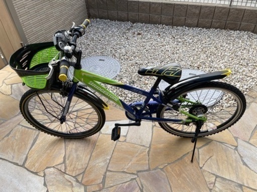 子供用自転車　クロスバイク　24インチ　ブルー　青　マウンテンバイク
