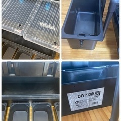 メダカ飼育ラック、NVボックス#13×8個、エアーポンプAP-30P、トロ舟60リットル、テトラ メダカ鉢 40 黒×２個、その他