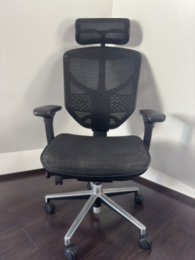 オフィスチェア ブラック エルゴヒューマン エンジョイ / ヘッドレスト有り