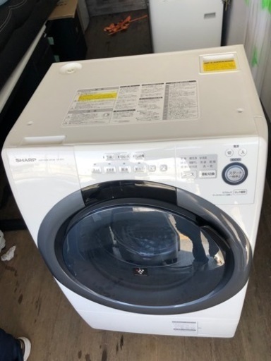 福岡市内配送設置無料　シャープ SHARP ES-S7C-WL [ドラム式洗濯乾燥機 左開き 57L（洗濯7kg/乾燥3.5kg） ホワイト系]