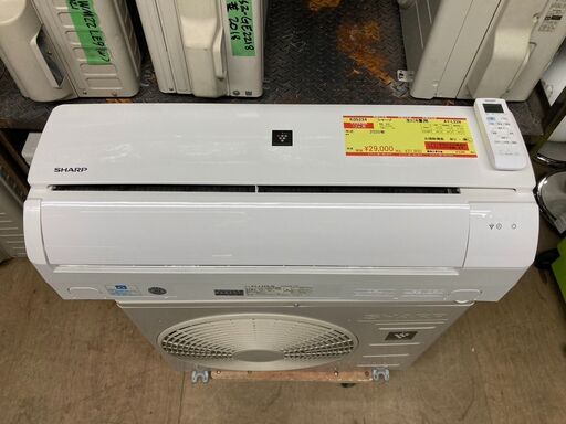 K05234　中古エアコン シャープ 2020年製 主に6畳用 冷房能力 2.2KW / 暖房能力 2.5KW