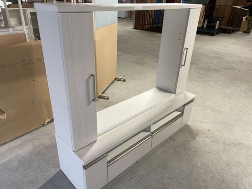 【美品】テレビ台 白系 お洒落 テレビボード 多収納 艶あり 分解済み おすすめ 早い者勝ち！ 引取歓迎 配送OK