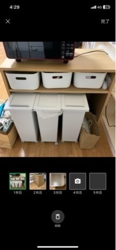 無印サイドテーブル＋入れ物三つ