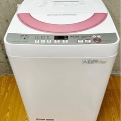 2 シャープ SHARP 全自動電気洗濯 ES-GE60R-P ...