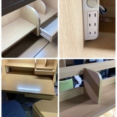 ニトリ　ライティング折りたたみ式学習机　3点セット