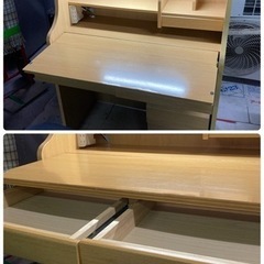 ニトリ　ライティング折りたたみ式学習机　3点セット